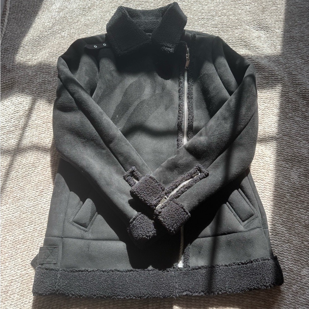 LOFT Black Teddy Jacket